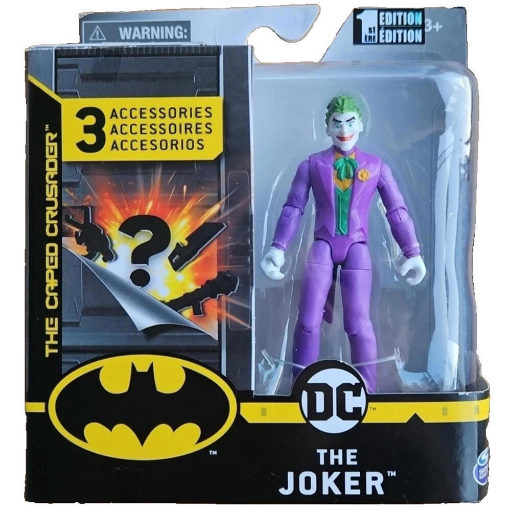 DC Comics Joker The Caped Crusader 4" Action Figure 1st Editions Spin Master